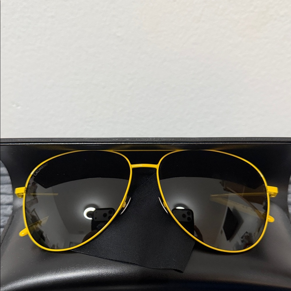 🇺🇸YSL NEW Yellow Aviator Sunglasses